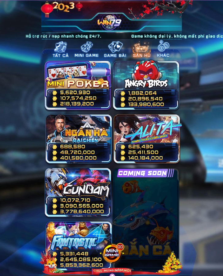 Nổ hũ – Slots game đổi thưởng siêu khủng trên Win79