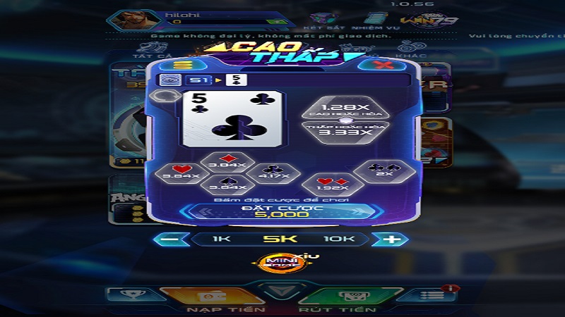 Cao thấp 52 - mini game tại win79