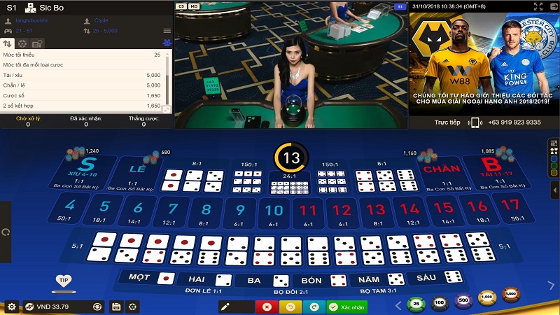 Cược tài xỉu sicbo là loại cược phổ biến nhất tại win79

 